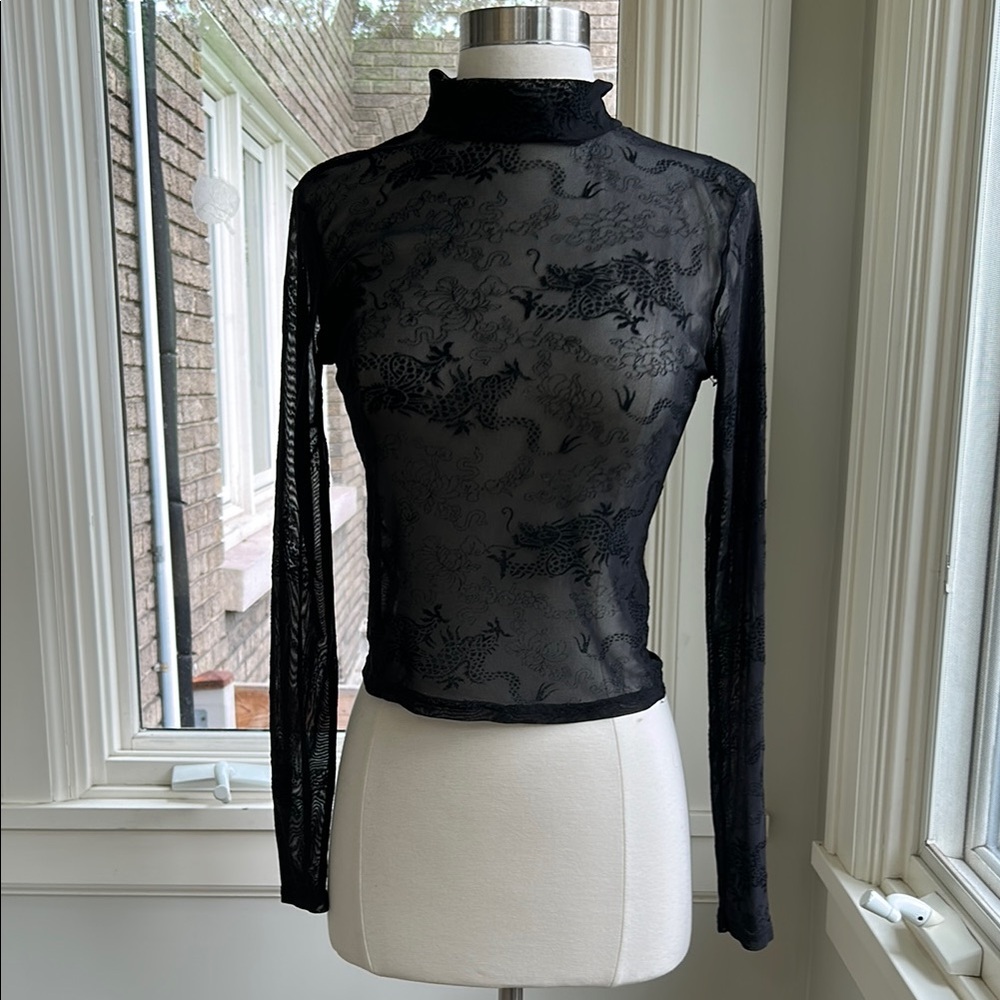 Cute sheer stretchy top by Urban Outfitters